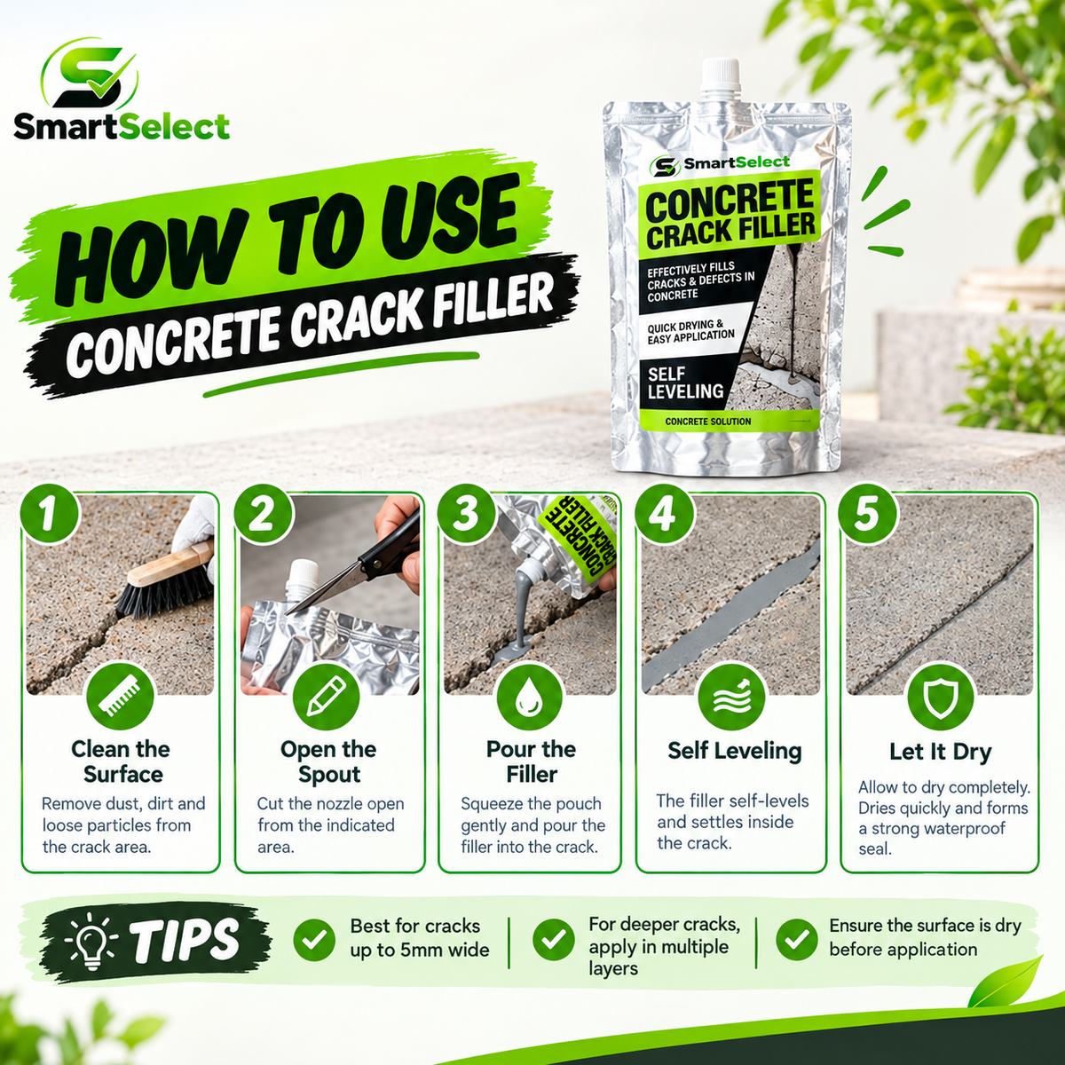 Concrete Crack Filler Pack Of 2